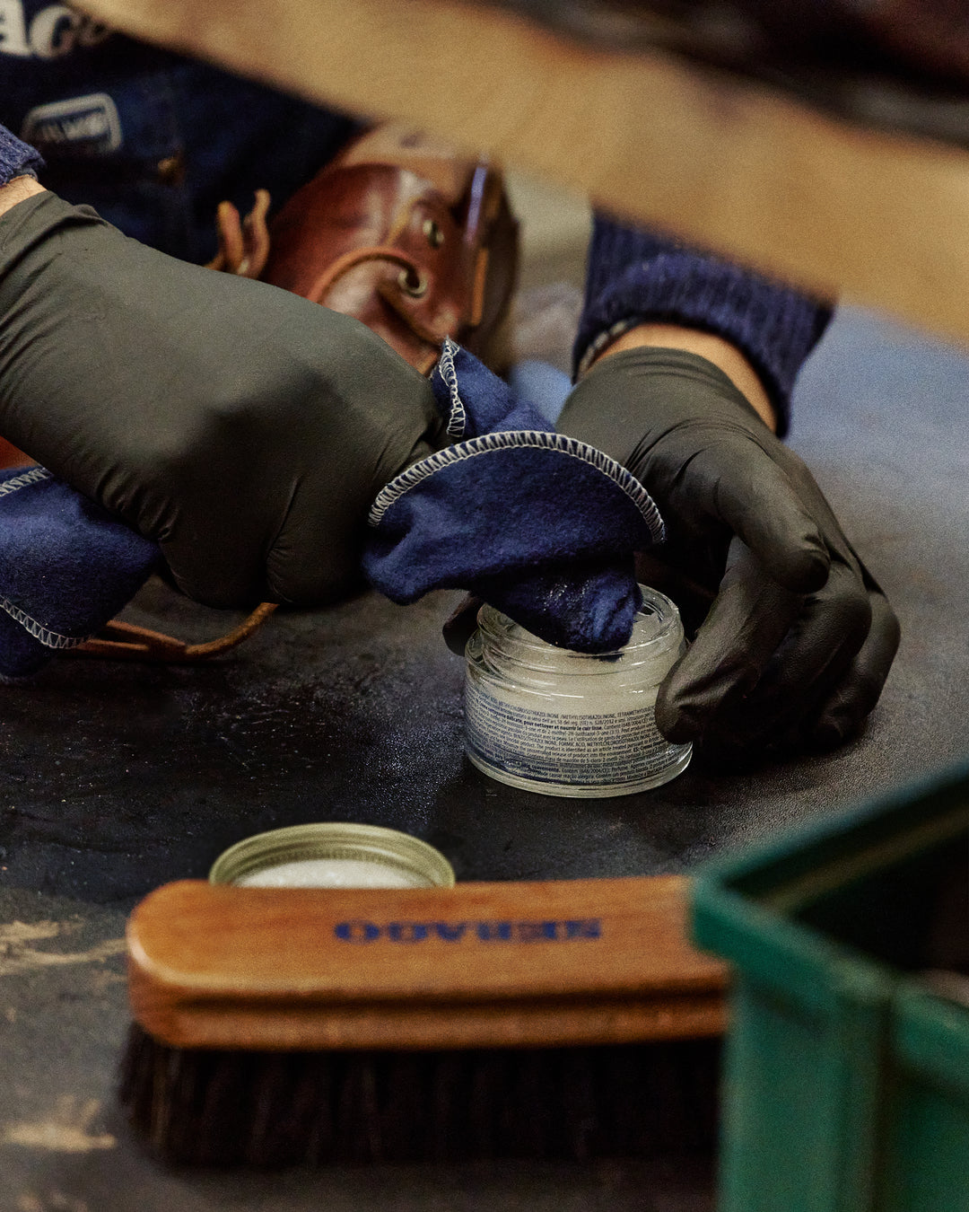 Sebago: Step 3. Conditioning When the leather looks dull or dry, apply a small...