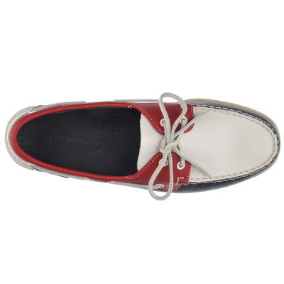 Docksides Man PORTLAND SPINNAKER Mocassin NAVY-RED-WHITE Dressed Back (jpg Rgb)		