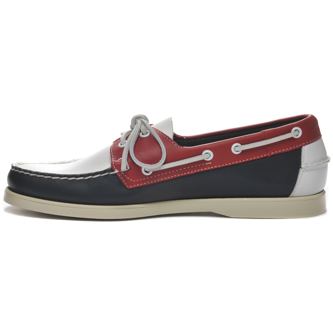 Docksides Man PORTLAND SPINNAKER Mocassin NAVY-RED-WHITE Dressed Side (jpg Rgb)		