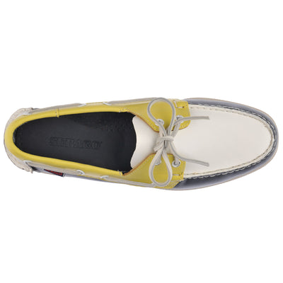 Docksides Man PORTLAND SPINNAKER Mocassin NAVY-YELLOW-WHITE Dressed Back (jpg Rgb)		