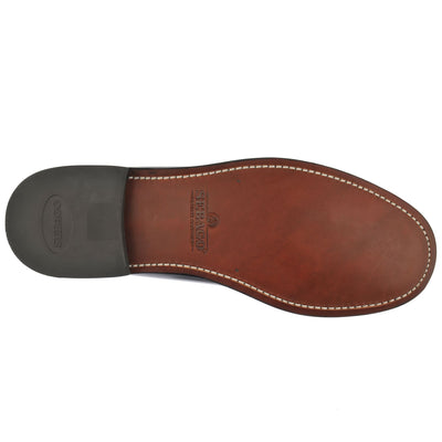 Moc Man CLASSIC DAN Moccasin BLUE NAVY Dressed Front (jpg Rgb)	