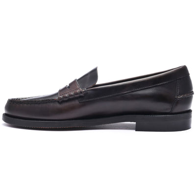 Moc Man CLASSIC DAN WAXY Moccasin DK BROWN Dressed Side (jpg Rgb)		