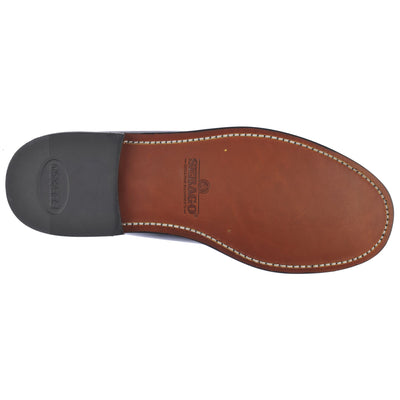 Moc Man CLASSIC DAN WAXY Moccasin BLUE NAVY Dressed Front (jpg Rgb)	