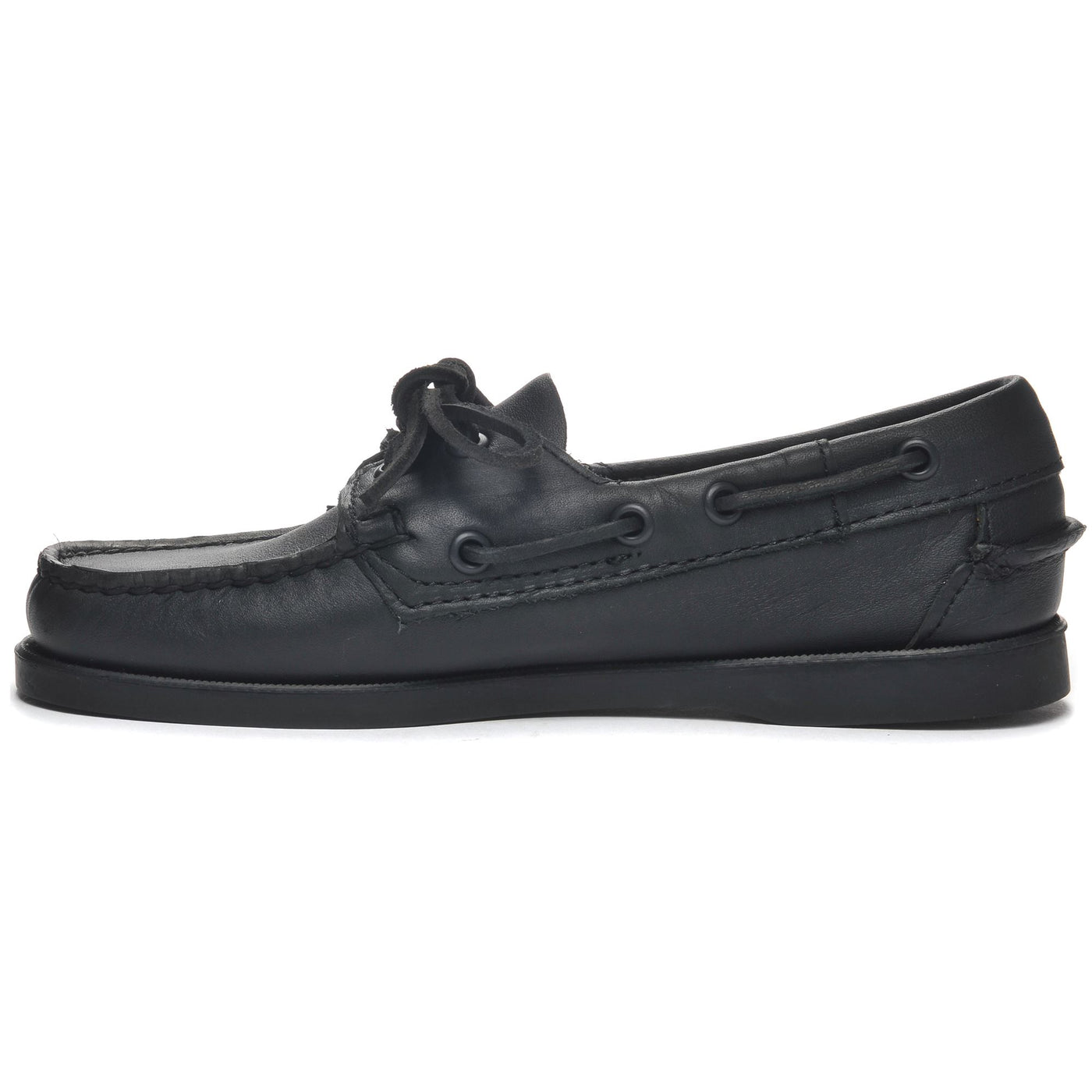 Docksides Woman DOCKSIDES PORTLAND WOMAN Mocassin TOTAL BLACK Dressed Side (jpg Rgb)		