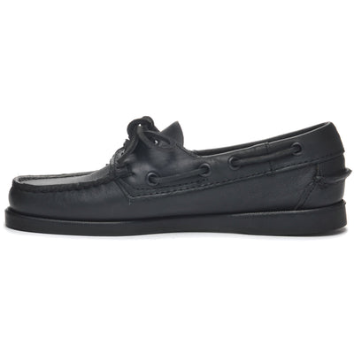 Docksides Woman DOCKSIDES PORTLAND WOMAN Mocassin TOTAL BLACK Dressed Side (jpg Rgb)		