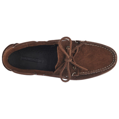 Docksides Man DOCKSIDES PORTLAND SUEDE Mocassin DK BROWN Dressed Back (jpg Rgb)		