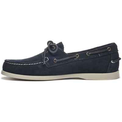 Docksides Man DOCKSIDES PORTLAND SUEDE Mocassin BLUE NAVY Dressed Side (jpg Rgb)		
