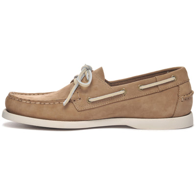 Docksides Man DOCKSIDES PORTLAND NUBUCK Mocassin BROWN TAUPE Dressed Side (jpg Rgb)		