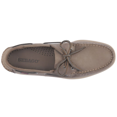 Docksides Man DOCKSIDES PORTLAND NUBUCK Mocassin MID GREY Dressed Back (jpg Rgb)		