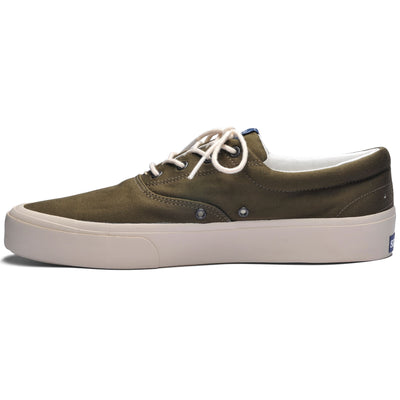 Sneakers Man JOHN Low Cut GREEN MILITARY Dressed Side (jpg Rgb)		