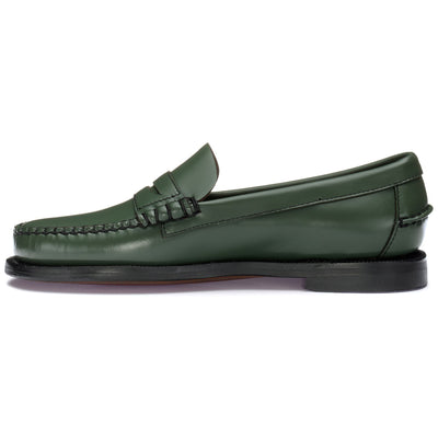 Moc Woman CLASSIC DAN WOMAN Moccasin GREEN CHIVE Dressed Side (jpg Rgb)		