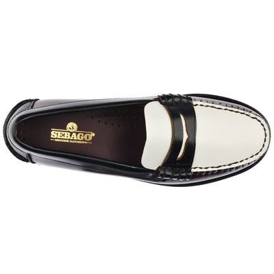 Moc Woman CLASSIC DAN WOMAN Moccasin GARNET-WHITE-BLACK Dressed Back (jpg Rgb)		