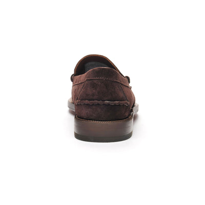 Moc Man CLASSIC DAN SUEDE Moccasin DK BROWN Detail (jpg Rgb)			