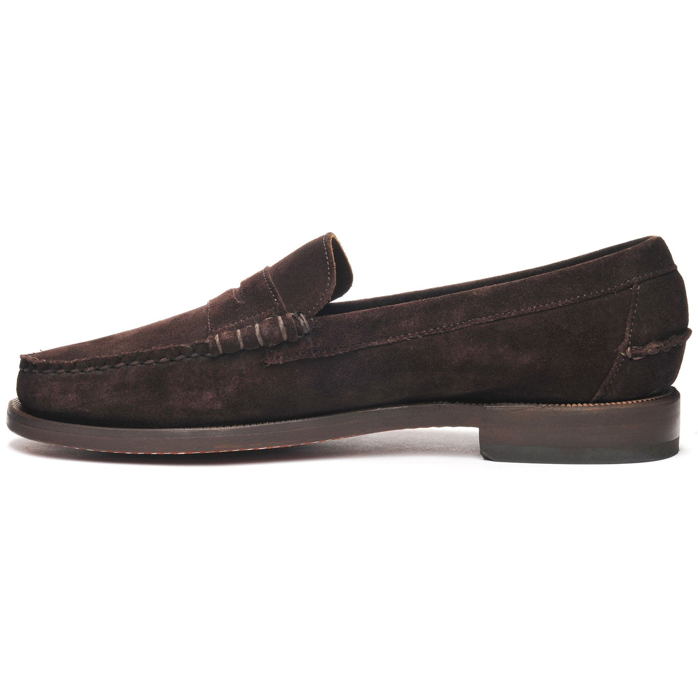 Moc Man CLASSIC DAN SUEDE Moccasin DK BROWN Dressed Side (jpg Rgb)		