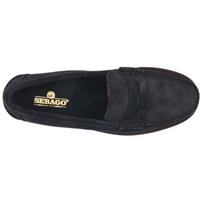 Moc Man CLASSIC DAN SUEDE Moccasin BLUE NAVY Dressed Back (jpg Rgb)		