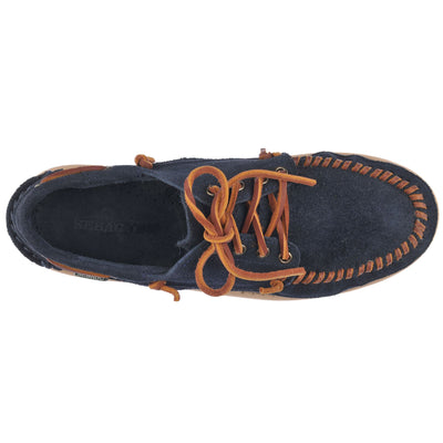 Moc Man KEUKA Moccasin BLUE NAVY Dressed Back (jpg Rgb)		