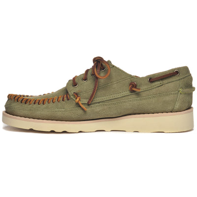 Moc Man KEUKA Moccasin OLIVE Dressed Side (jpg Rgb)		