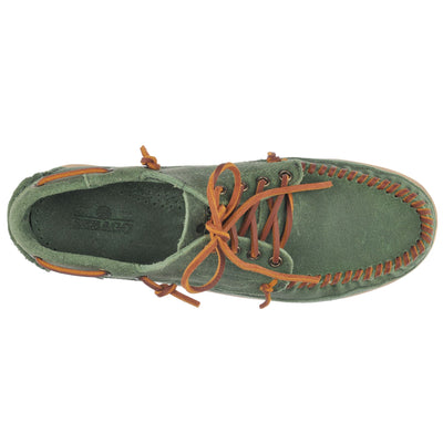 Moc Man KEUKA Moccasin GREEN AGAVE Dressed Back (jpg Rgb)		