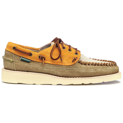 Moc Man CAYUGA Moccasin FLAME ORANGE- PAPYRUS- OLIVE | sebago Photo (jpg Rgb)			