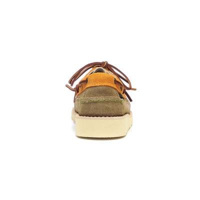 Moc Man CAYUGA Moccasin FLAME ORANGE- PAPYRUS- OLIVE | sebago Detail (jpg Rgb)			