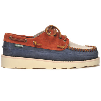Moc Man CAYUGA Moccasin BLUE DK DENIM- BRANDY- BIRCH Photo (jpg Rgb)			