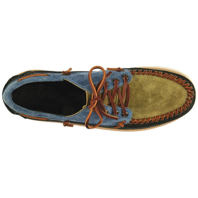 Moc Man CAYUGA Moccasin GREEN DK DEPTHS- INDIGO- GREEN MOSS Dressed Back (jpg Rgb)		