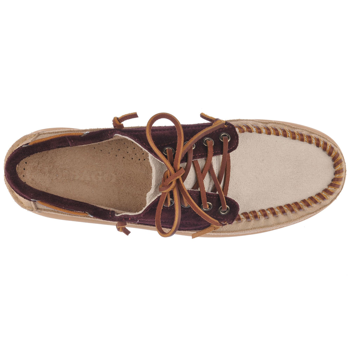 Moc Man CAYUGA Moccasin CAMEL- BORDEAUX- PAPYRUS Dressed Back (jpg Rgb)		