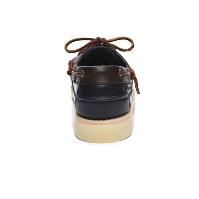 Moc Man SENECA Moccasin BLUE NAVY-DK BROWN Detail (jpg Rgb)			