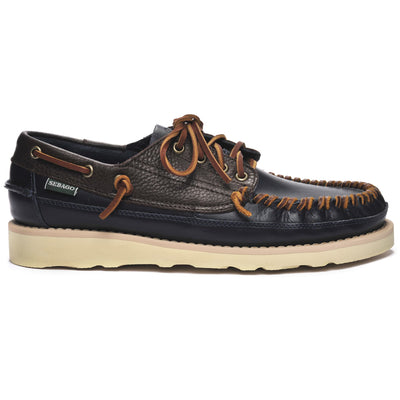 Moc Man SENECA Moccasin BLUE NAVY-DK BROWN Photo (jpg Rgb)			