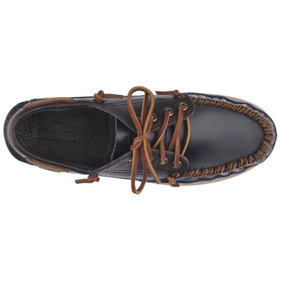Moc Man SENECA Moccasin BLUE NAVY-DK BROWN Dressed Back (jpg Rgb)		