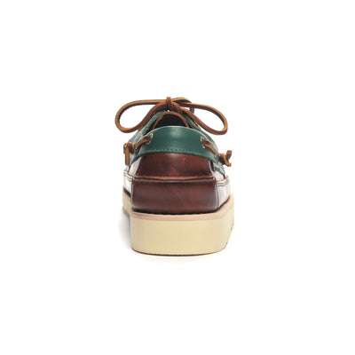 Moc Man SENECA Moccasin BROWN-GREENPINE Detail (jpg Rgb)			