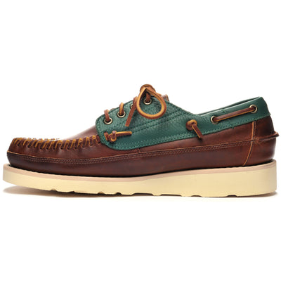 Moc Man SENECA Moccasin BROWN-GREENPINE Dressed Side (jpg Rgb)		