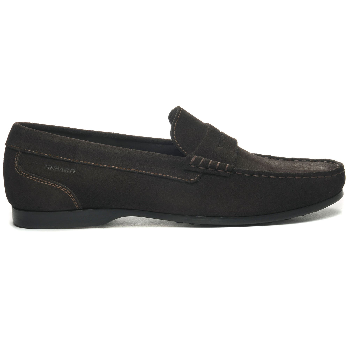 Moc Man BYRON SUEDE Moccasin DK BROWN Photo (jpg Rgb)			