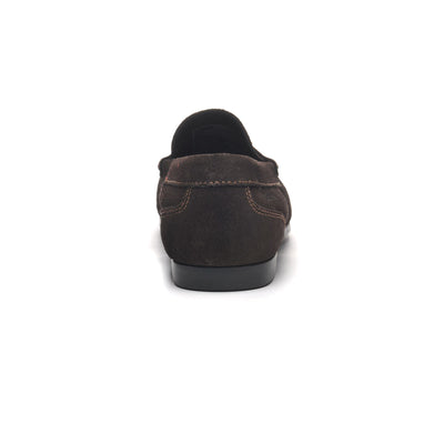 Moc Man BYRON SUEDE Moccasin DK BROWN Detail (jpg Rgb)			
