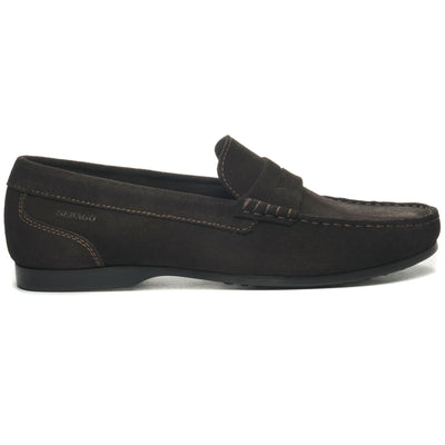 Moc Man BYRON SUEDE Moccasin DK BROWN Photo (jpg Rgb)			