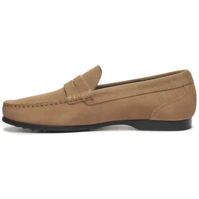 Moc Man BYRON SUEDE Moccasin BEIGE CAMEL Dressed Side (jpg Rgb)		