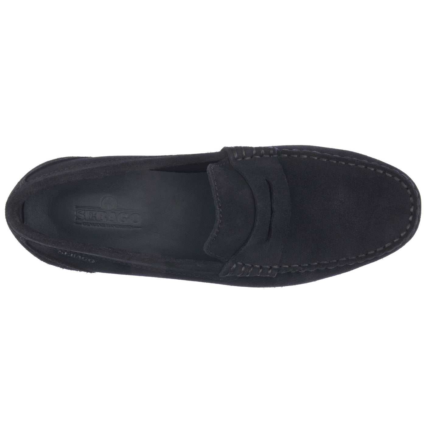 Moc Man BYRON SUEDE Moccasin BLUE NAVY Dressed Back (jpg Rgb)		