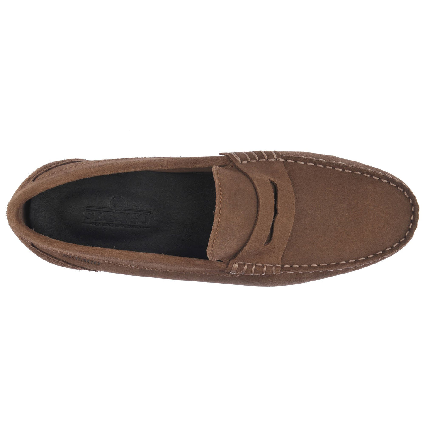 Moc Man BYRON SUEDE Moccasin ALMOND Dressed Back (jpg Rgb)		