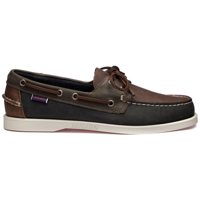 Docksides Man Portland Spinnaker Waxed Mocassin BROWN-NAVY-GREY Photo (jpg Rgb)			
