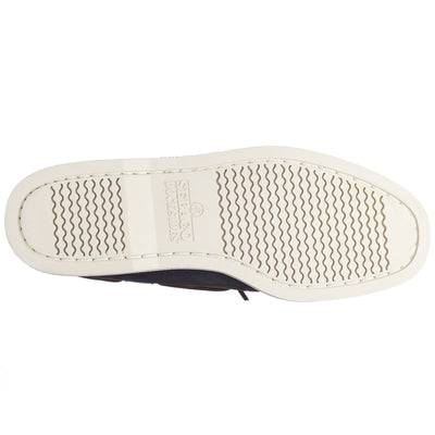 Docksides Man Portland Spinnaker Waxed Mocassin BROWN-NAVY-GREY Dressed Front (jpg Rgb)	