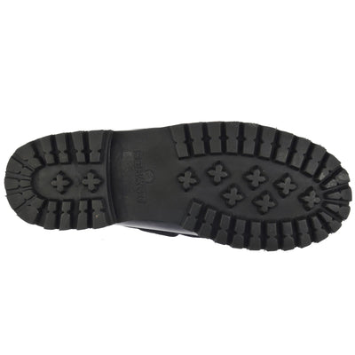 Moc Woman ACADIA WOMAN Moccasin BLUE NAVY Dressed Front (jpg Rgb)	