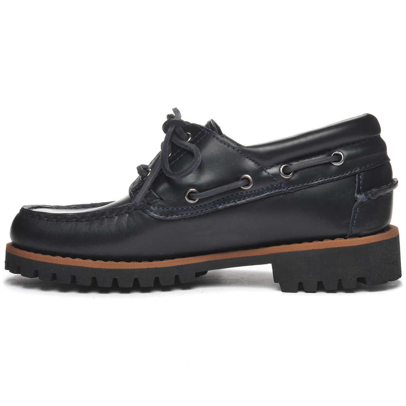 Moc Woman ACADIA WOMAN Moccasin BLUE NAVY Dressed Side (jpg Rgb)		
