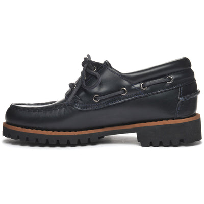 Moc Woman ACADIA WOMAN Moccasin BLUE NAVY Dressed Side (jpg Rgb)		