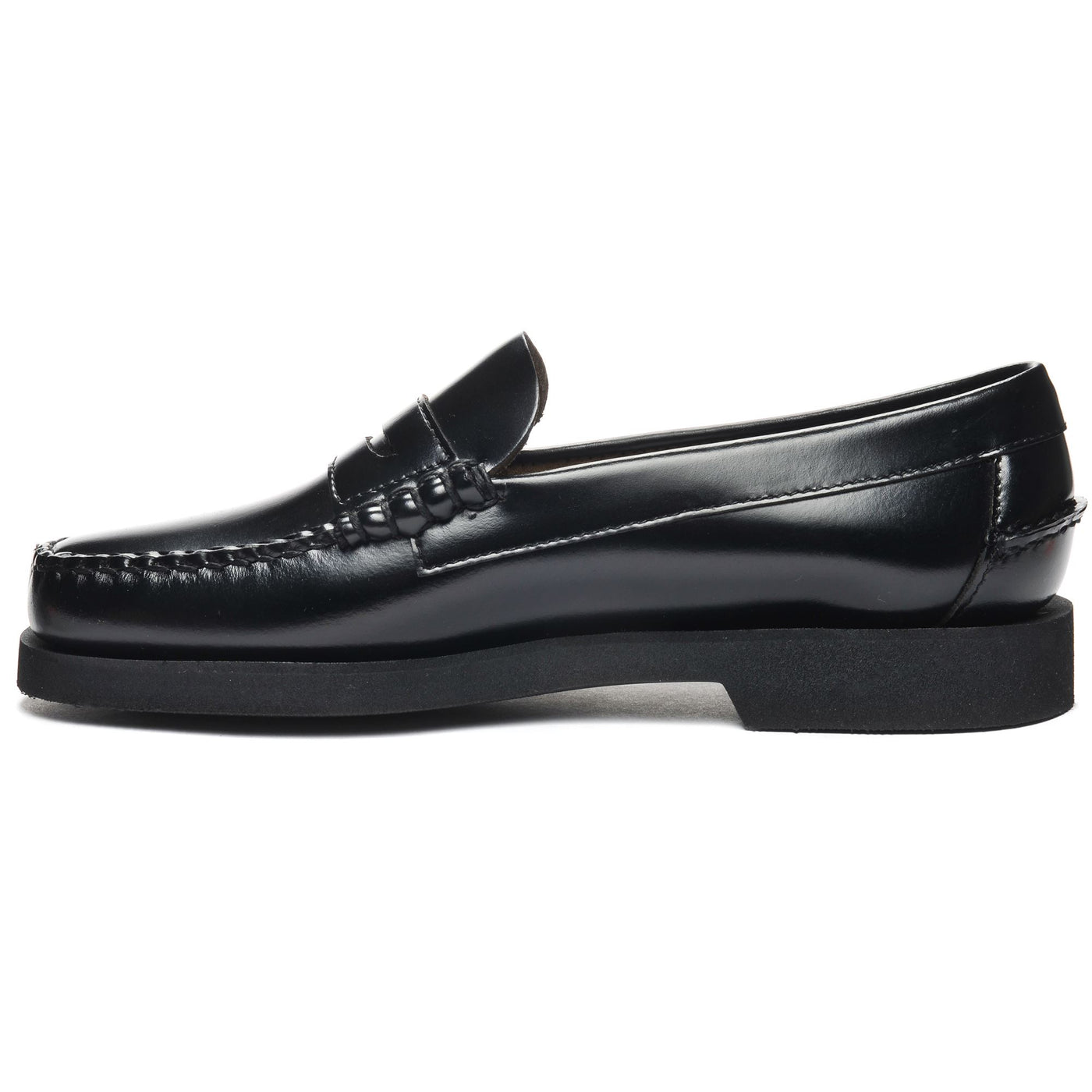 Moc Woman DAN PO WOMAN Moccasin BLACK Dressed Side (jpg Rgb)		