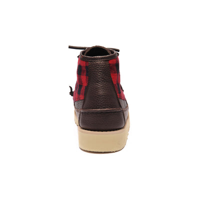Moc Man Seneca Mid Wool Mid Cut DK BROWN Detail (jpg Rgb)			