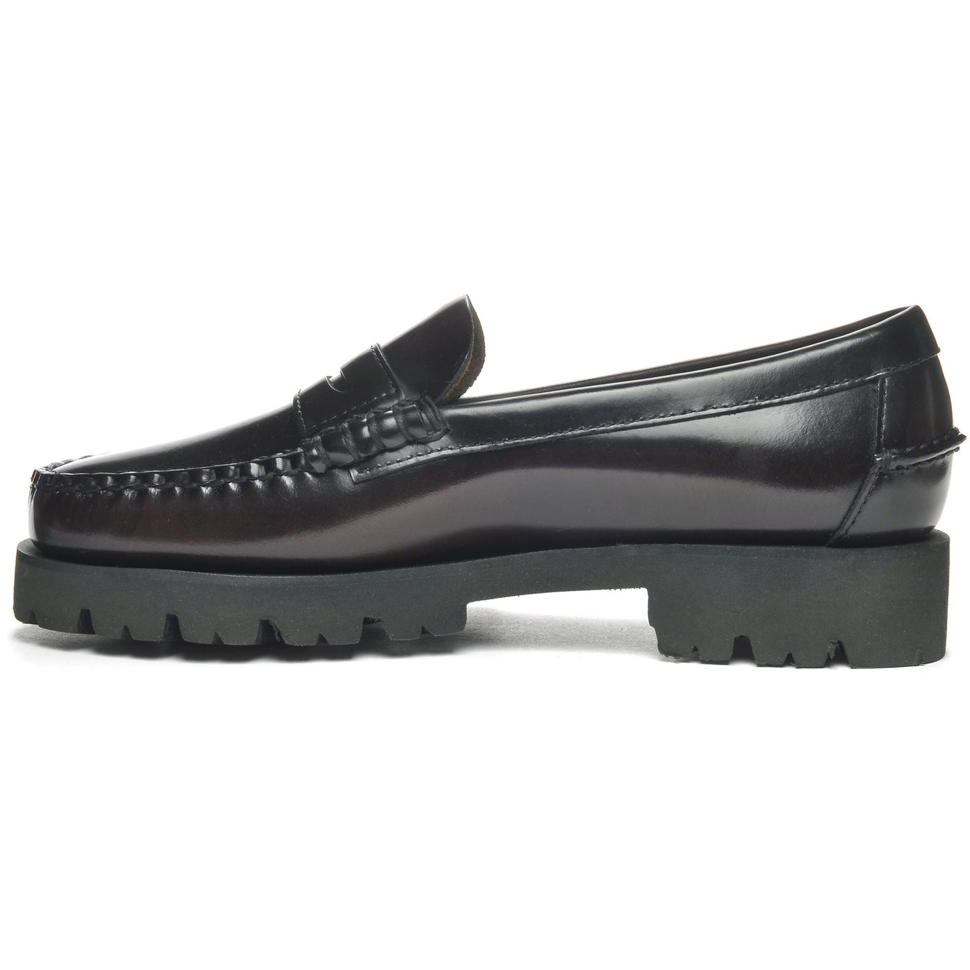 Moc Woman DAN LUG WOMAN Moccasin BROWN BURGUNDY Dressed Side (jpg Rgb)		
