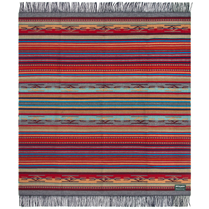 Quilts and blankets Unisex CHIMAYO Blanket GARNET Dressed Front (jpg Rgb)	