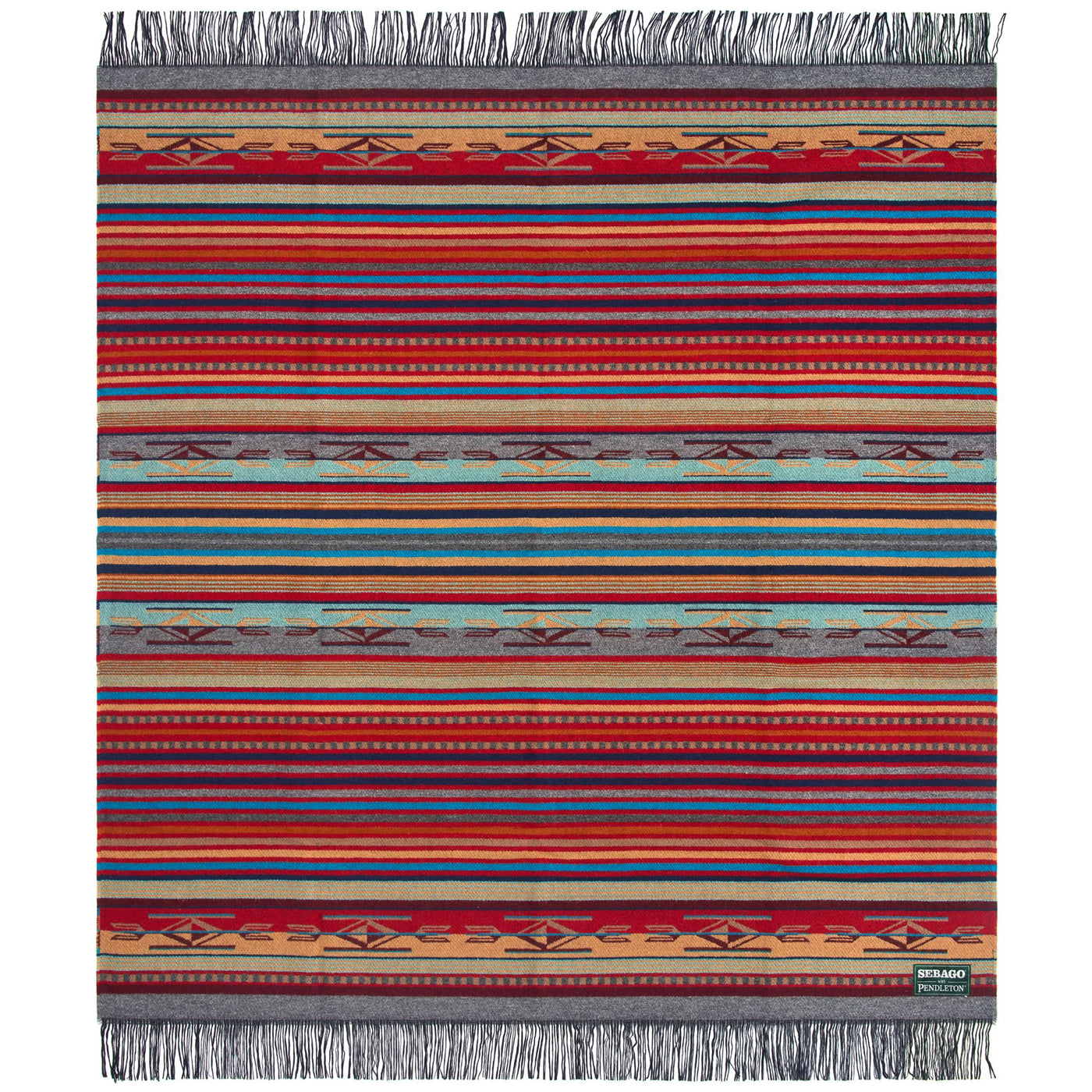 Quilts and blankets Unisex CHIMAYO Blanket GARNET Dressed Front (jpg Rgb)	