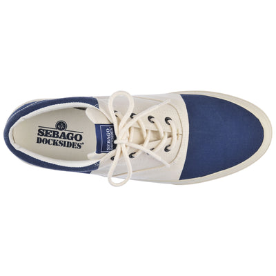 Sneakers Man JOHN FLAGS Low Cut BLUE-OFFWHITE Dressed Back (jpg Rgb)		