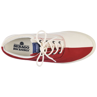 Sneakers Man JOHN FLAGS Low Cut RED-OFFWHITE Dressed Back (jpg Rgb)		